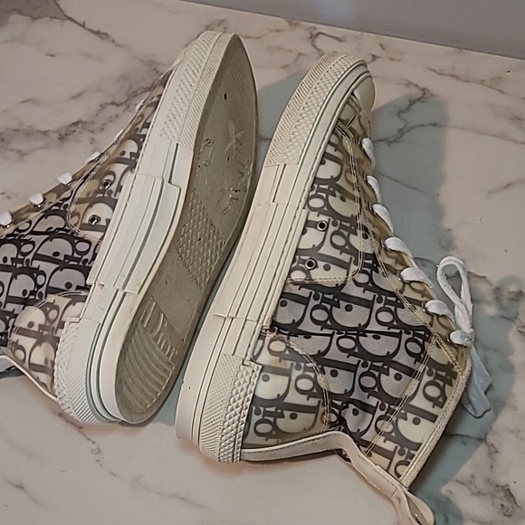 Christian Dior B23 League HighTop Oblique Patchwork White Black Sneakers Mens 7 main image 6